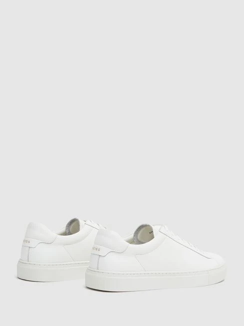 Reiss White Leather Trainers 5 Reiss White Leather Trainers - Image 3