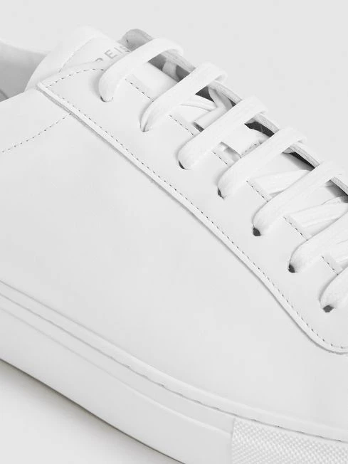 Reiss White Leather Trainers 7 Reiss White Leather Trainers - Image 5