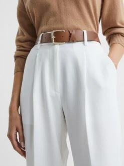 Reiss Tan Annexe Leather Belt -Style Trend Shop A85477s3