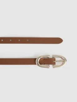 Reiss Tan Bailey Horseshoe Belt -Style Trend Shop A85500s3