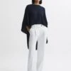 Reiss Navy Liana Cape Crew Neck Blouse -Style Trend Shop A89965s
