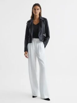 Reiss Black Riley Silk Front Vest -Style Trend Shop A90204s7