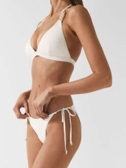 Reiss White Ripley Side Tie Bikini Bottoms -Style Trend Shop A91948s4