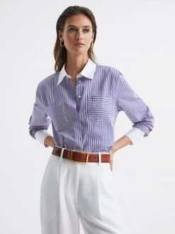 Reiss Tan Brompton Leather Belt -Style Trend Shop A99022s2