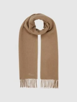 Reiss Camel Picton Cashmere Blend Scarf -Style Trend Shop C00 256s5