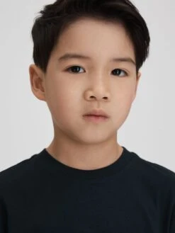 Reiss Navy Bless Senior Crew Neck T-shirt -Style Trend Shop C00069s3