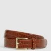 Reiss Tan Albany Leather Belt -Style Trend Shop C03 855s