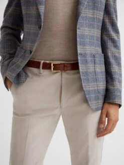 Reiss Tan Albany Leather Belt -Style Trend Shop C03855s2