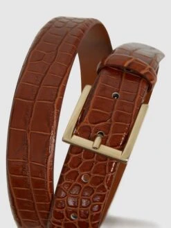 Reiss Tan Albany Leather Belt -Style Trend Shop C03855s7
