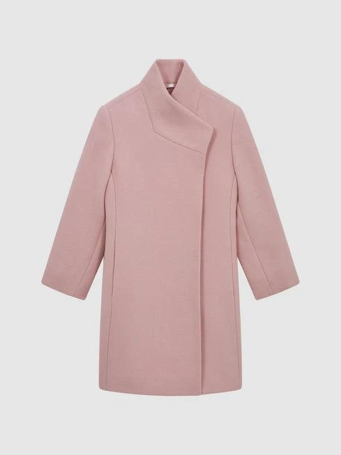 Reiss Pink Kia Junior Wool Blend Coat 4 Reiss Pink Kia Junior Wool Blend Coat - Image 2