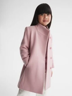 Reiss Pink Kia Junior Wool Blend Coat 14 Reiss Pink Kia Junior Wool Blend Coat -Style Trend Shop C05523s4