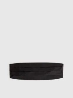 Reiss Black Cameron Silk Cummerbund