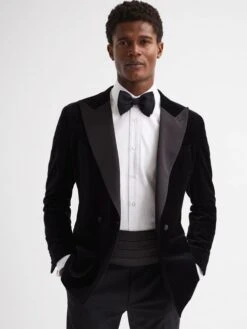 Reiss Black Cameron Silk Cummerbund -Style Trend Shop C25889s3