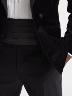 Reiss Black Cameron Silk Cummerbund -Style Trend Shop C25889s4