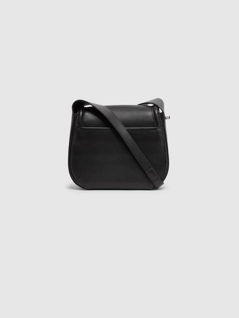 Reiss Black Cleo Leather Saddle Bag 5 Reiss Black Cleo Leather Saddle Bag - Image 3