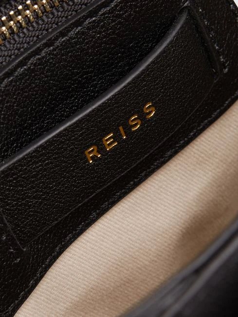 Reiss Black Cleo Leather Saddle Bag 6 Reiss Black Cleo Leather Saddle Bag - Image 4