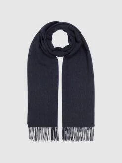 Reiss Navy Picton Cashmere Blend Scarf