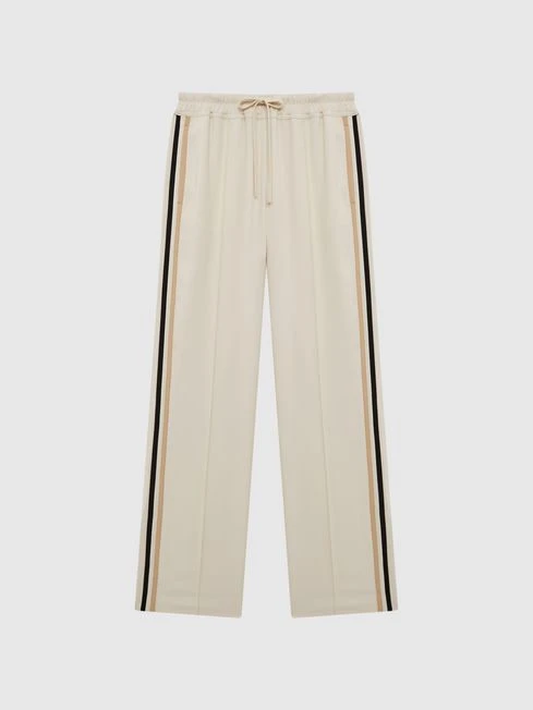 Reiss Cream Odell Wide Wide Leg Pull On Trousers 4 Reiss Cream Odell Wide Wide Leg Pull On Trousers - Image 2