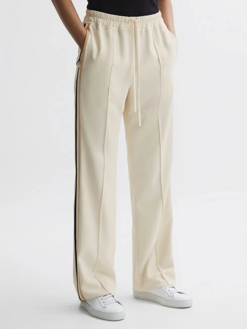 Reiss Cream Odell Wide Wide Leg Pull On Trousers 5 Reiss Cream Odell Wide Wide Leg Pull On Trousers - Image 3