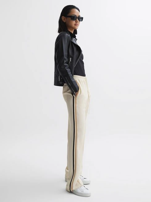 Reiss Cream Odell Wide Wide Leg Pull On Trousers 6 Reiss Cream Odell Wide Wide Leg Pull On Trousers - Image 4