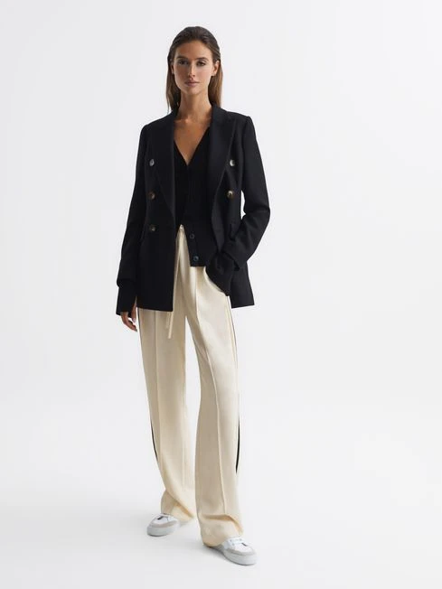 Reiss Cream Odell Wide Wide Leg Pull On Trousers 8 Reiss Cream Odell Wide Wide Leg Pull On Trousers - Image 6