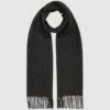 Reiss Charcoal Picton Cashmere Blend Scarf