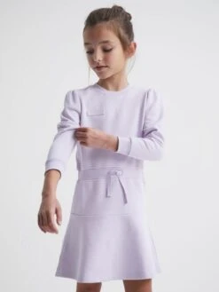 Reiss Lilac Maeve Junior Relaxed Jersey Dress -Style Trend Shop C36180s3