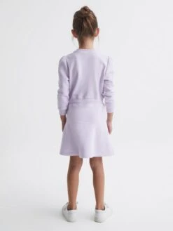 Reiss Lilac Maeve Junior Relaxed Jersey Dress -Style Trend Shop C36180s5