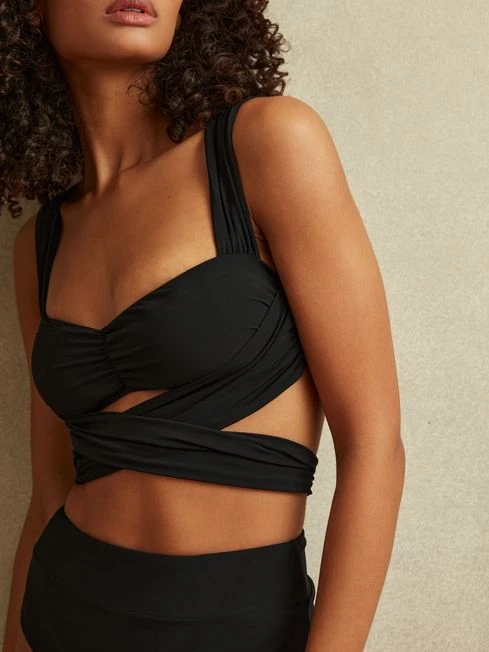 Reiss Black Cristina Wrap Design Bikini Top 5 Reiss Black Cristina Wrap Design Bikini Top - Image 3