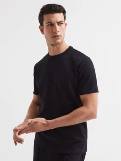 Reiss Navy Bradley Regular Fit Crew Neck T-shirt