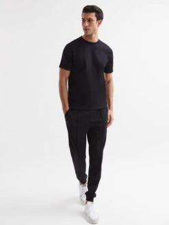 Reiss Navy Bradley Regular Fit Crew Neck T-shirt -Style Trend Shop C39057s3