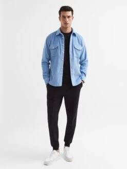 Reiss Navy Bradley Regular Fit Crew Neck T-shirt -Style Trend Shop C39057s6