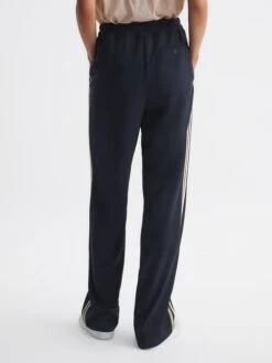 Reiss Navy Odell Wide Petite Wide Leg Pull On Trousers -Style Trend Shop C44458s5