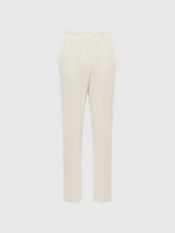 Reiss Cream Ember Petite High-rise Slim Leg Trousers -Style Trend Shop C46029s2