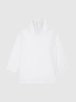 Reiss Ivory Carey Junior Roll Neck Long Sleeve Top -Style Trend Shop C47553s2