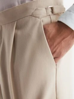 Reiss Stone Borough Relaxed Fit Twill Trousers -Style Trend Shop C47735s4