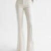 Reiss Cream Florence High Rise Flared Trousers -Style Trend Shop C50 066s