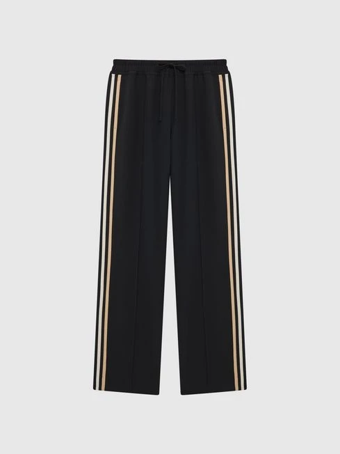 Reiss Black Odell Wide Wide Leg Pull On Trousers 4 Reiss Black Odell Wide Wide Leg Pull On Trousers - Image 2