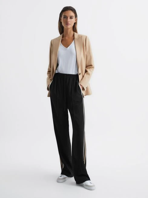 Reiss Black Odell Wide Wide Leg Pull On Trousers 5 Reiss Black Odell Wide Wide Leg Pull On Trousers - Image 3