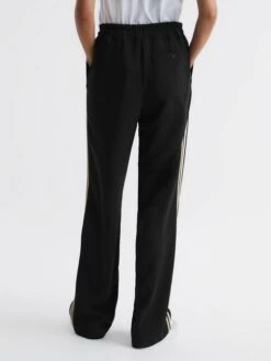 Reiss Black Odell Wide Wide Leg Pull On Trousers 12 Reiss Black Odell Wide Wide Leg Pull On Trousers -Style Trend Shop C50001s5