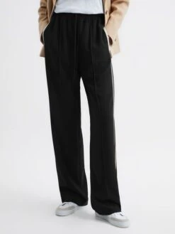 Reiss Black Odell Wide Wide Leg Pull On Trousers 13 Reiss Black Odell Wide Wide Leg Pull On Trousers -Style Trend Shop C50001s6