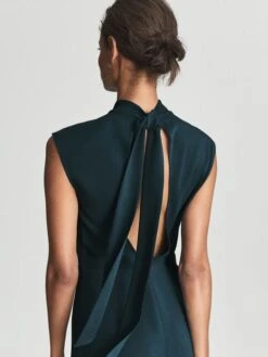Reiss Teal Livvy Open Back Midi Dress -Style Trend Shop C53339s6