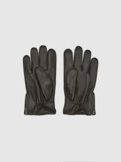 Reiss Black Iowa Leather Gloves 8 Reiss Black Iowa Leather Gloves -Style Trend Shop C54933s3