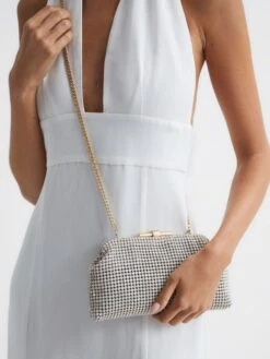 Reiss Opal Adaline Embellished Clutch Bag -Style Trend Shop C55100s3