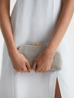 Reiss Opal Adaline Embellished Clutch Bag -Style Trend Shop C55100s4
