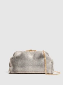 Reiss Opal Adaline Embellished Clutch Bag -Style Trend Shop C55100s6