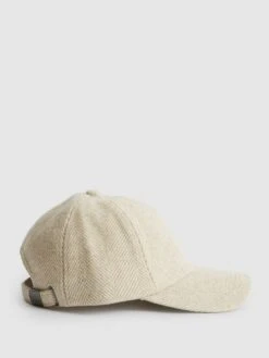Reiss Oatmeal Ashby Wool Blend Baseball Cap