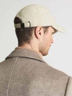 Reiss Oatmeal Ashby Wool Blend Baseball Cap -Style Trend Shop C58 533s5