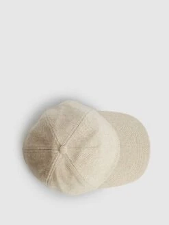 Reiss Oatmeal Ashby Wool Blend Baseball Cap -Style Trend Shop C58 533s6