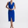 Reiss Blue Andi Shoulder Detail Bodycon Dress 1 Reiss Blue Andi Shoulder Detail Bodycon Dress -Style Trend Shop C59 509s